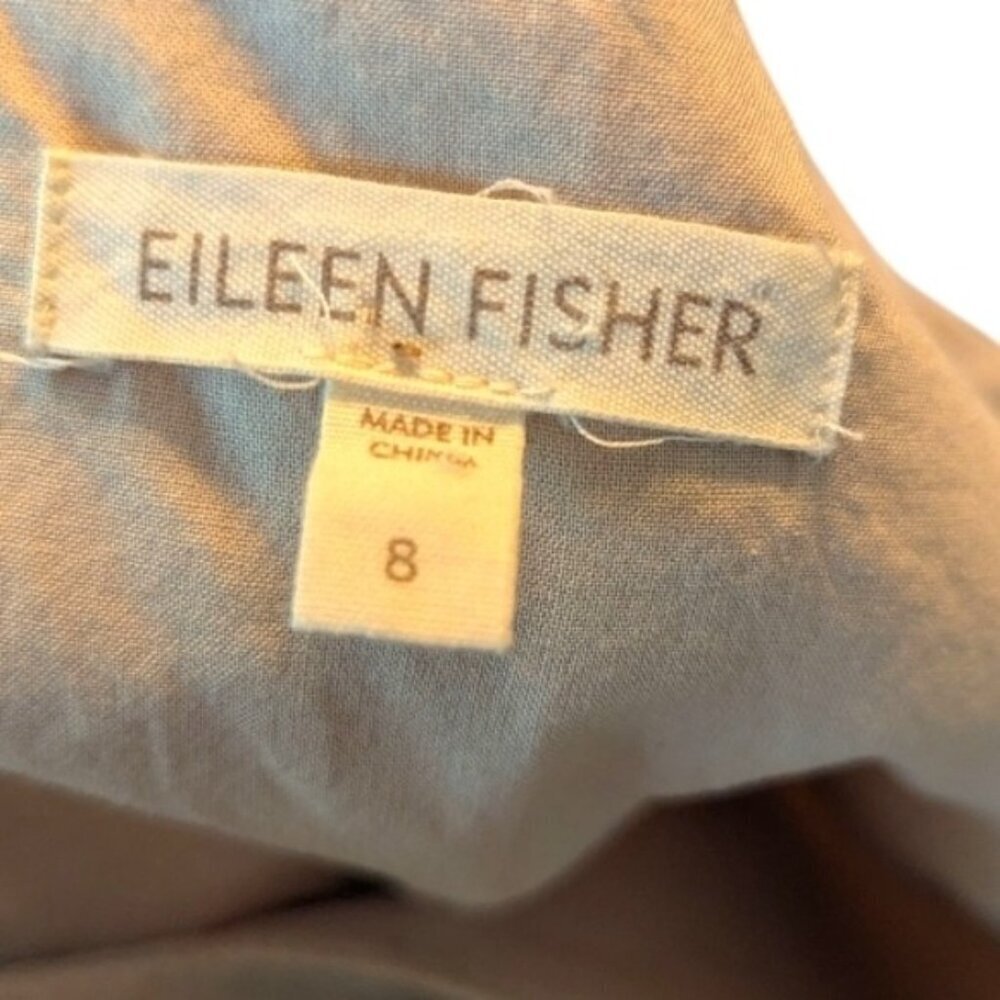 Eileen Fisher Organic Linen Gray Sequin Dress 8 - Picture 5 of 6
